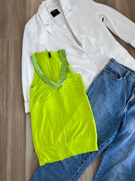 Žltý top, amisu,xs