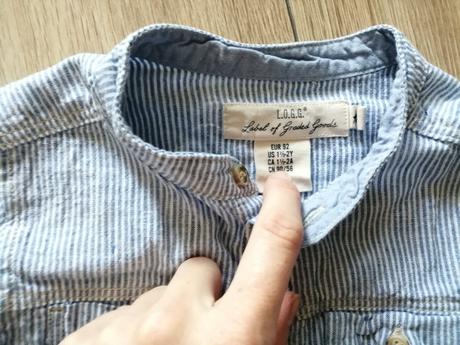 Košeľa h&m 1/2 - 2 roky, h&m,92