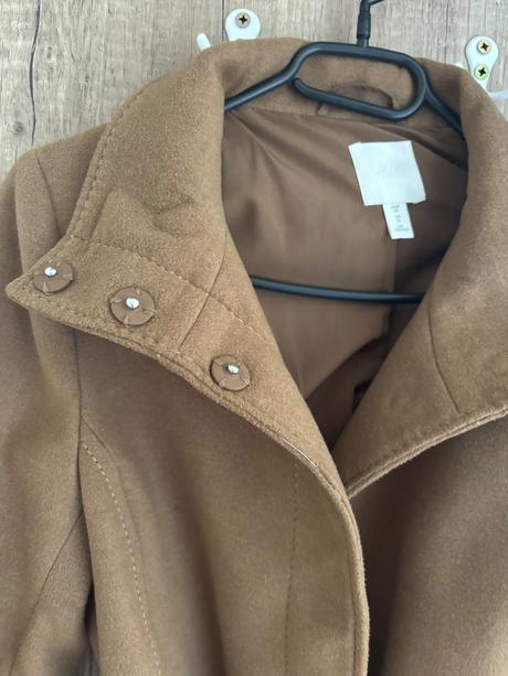 Hnedý kabát, h&m,40