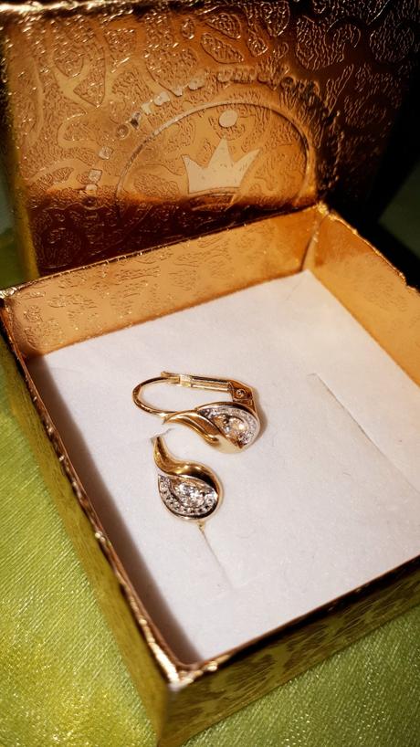 Zlaté náušnice 14 karatove punc 585,