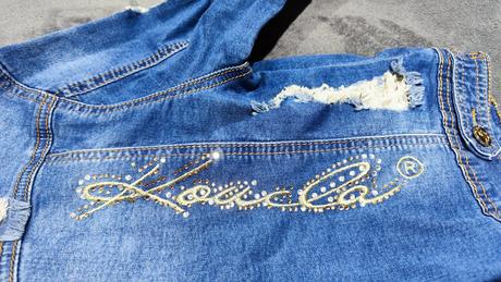 Potrhaná riflová bunda, xs