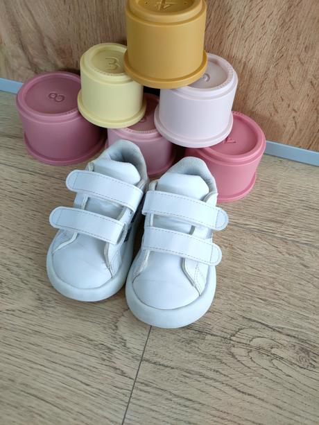 Biele botasky adidas, veľ. 21, adidas,21