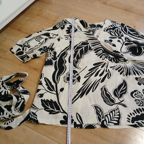 Ľanová blúzka/halenka s opaskom, c&a,46