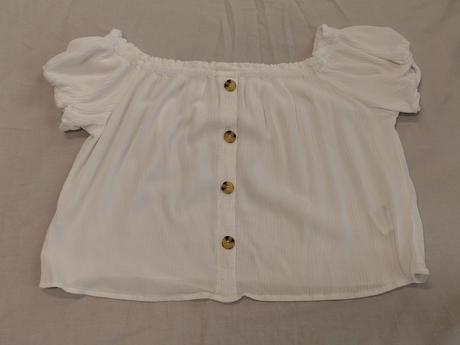 Dámsky biely crop top, h&m, l/xl, h&m,xl