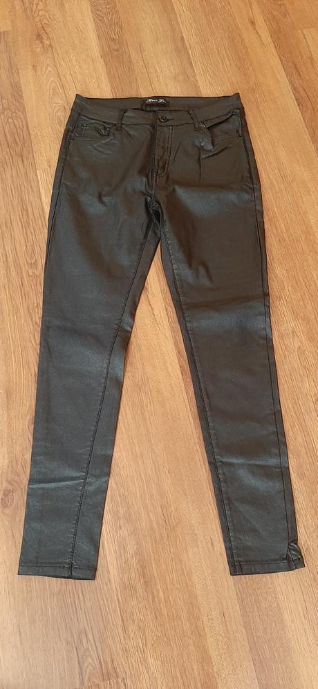 Džegínsy v imitácii kože miss you, l