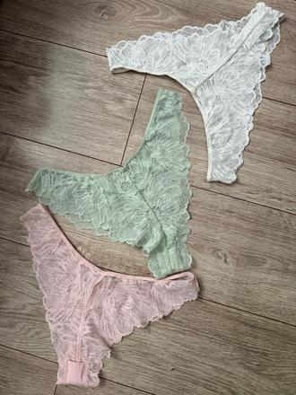 3x čipkované nohavičky, f&f,l