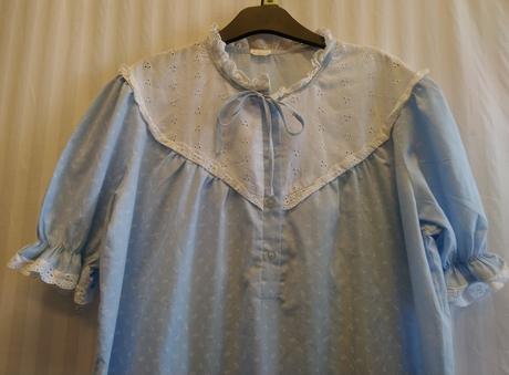 Dámska modro biela dlhá nočná košela, xxl, xxl