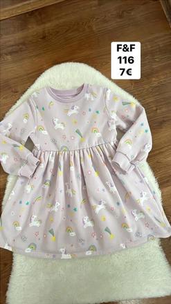 Teplejšie šaty s jendnorožcami, f&f,116