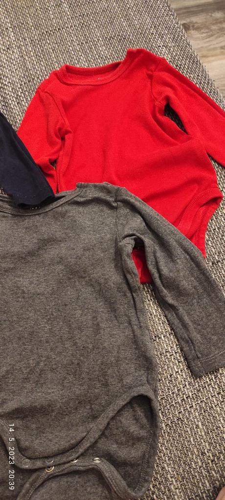 Body, dlhý rukáv 68 (3ks), h&m,68