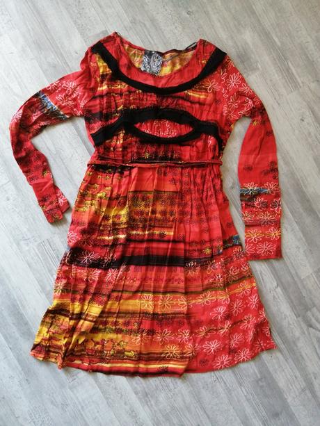 Oranžové dámske šaty zn. peace love, s