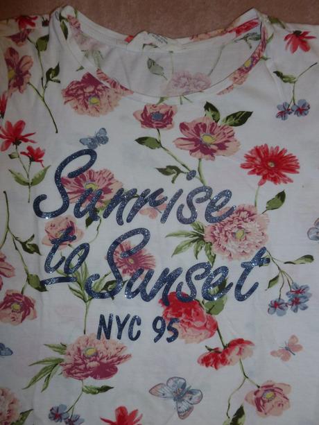 Kvetinkové tričko, h&m,170