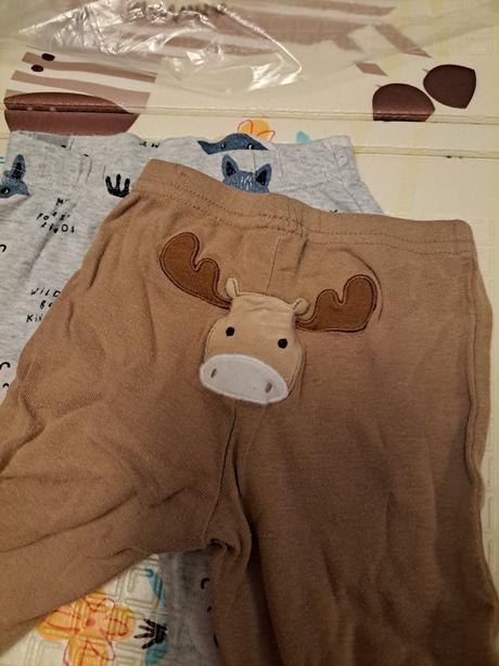 Tepláky, roxm. 62/68cm, 3 ks, 62