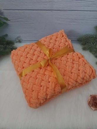 Detská puffy deka oranžová, 