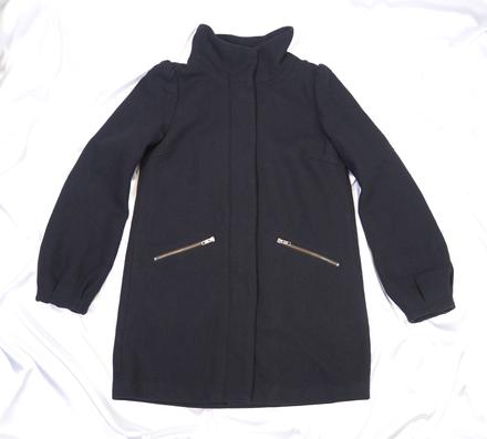 Kvalitná čierny kabát h&m, h&m,36