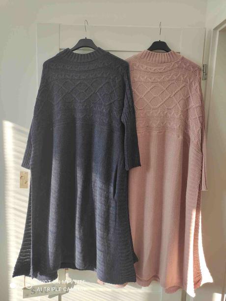 Dlhy pleteny pulover,