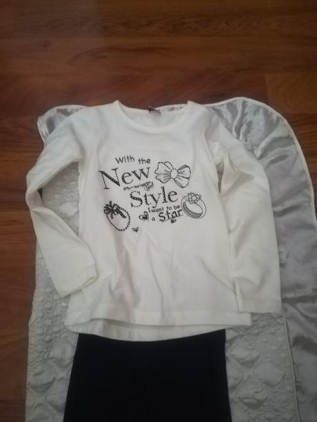 Komplet tričko dlhý rukáv + legíny veľ. 116, 116