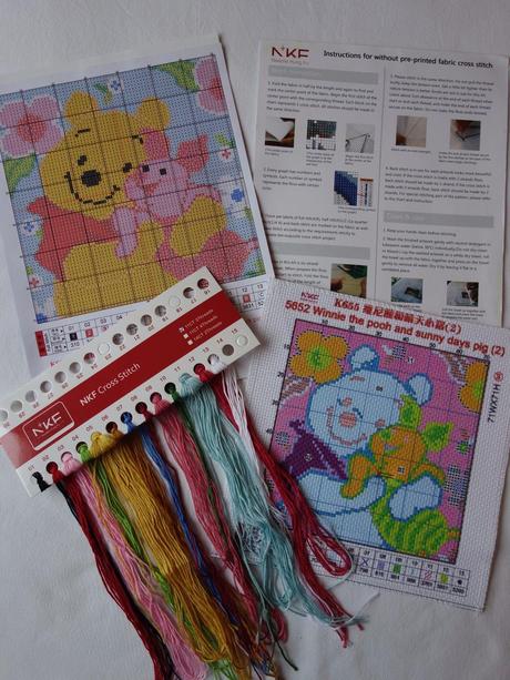 Kompletná predloha na vyšívanie - pooh a prasiatko, 