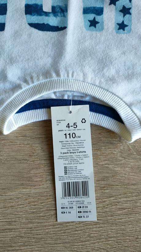 Úplne nové chlapčenské tričko f&f, 4-5 r., veľ.110, f&f,110