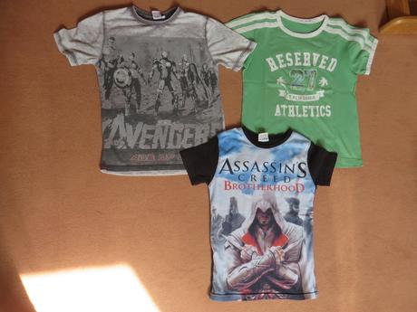 Tričká s krátkym ruk. - 122/128-darujem k nákupu, 122