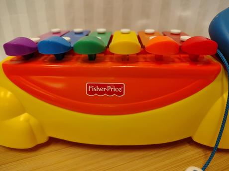 Retro 2v1 xylofón piáno psík fisher price 2002,