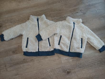 Chlpatkove mikinky pre dvojičky, 92