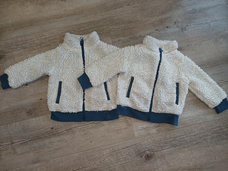 Chlpatkove mikinky pre dvojičky, 92