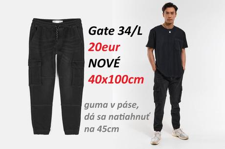 Riflové kapsáče, riflové joggery, gate,34