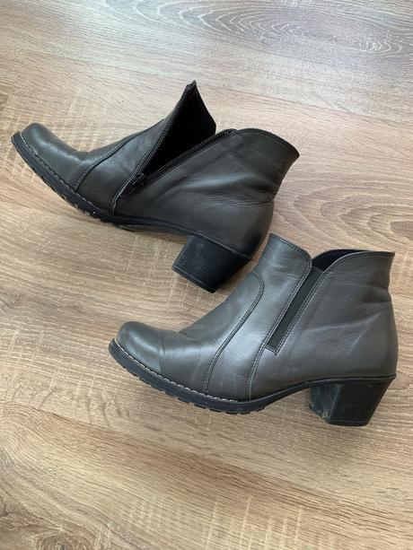 Kožené kotníkové topánky, 37