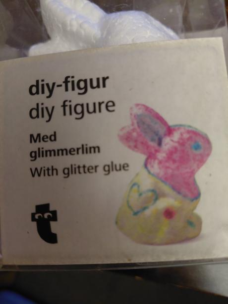 Dekorativny zajacik s trblitavym lepidlom, 