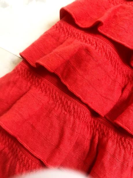 Koralové úpletové šaty, s