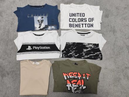 Tričká s dlhým rukávom 134/140 6ks, c&a,134