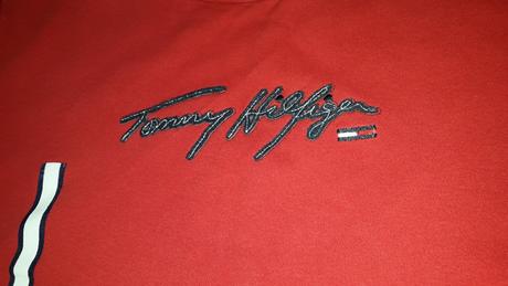 Červený pánsky pulóver tommy hilfiger - l, tommy hilfiger,l