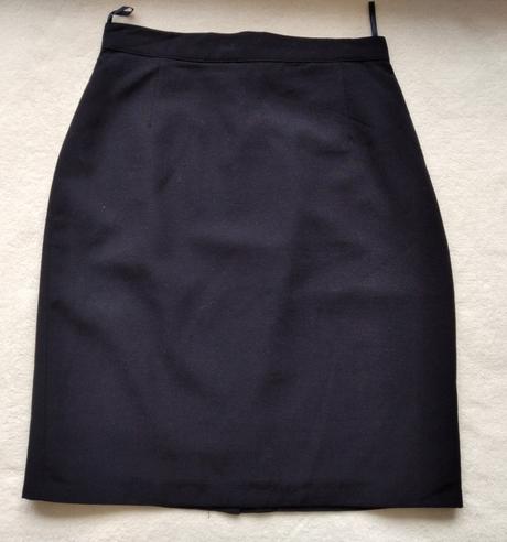 Tmavomodrá biznis sukňa, h&m,36