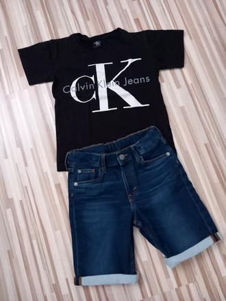 H&m šortky +tričko veľ.128, h&m,128