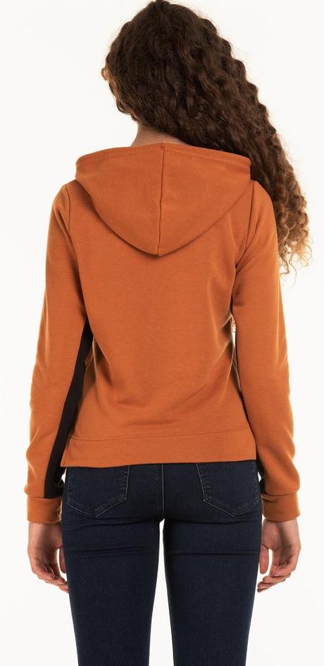 Oranžová mikina s kapucňou, v. m/l, l
