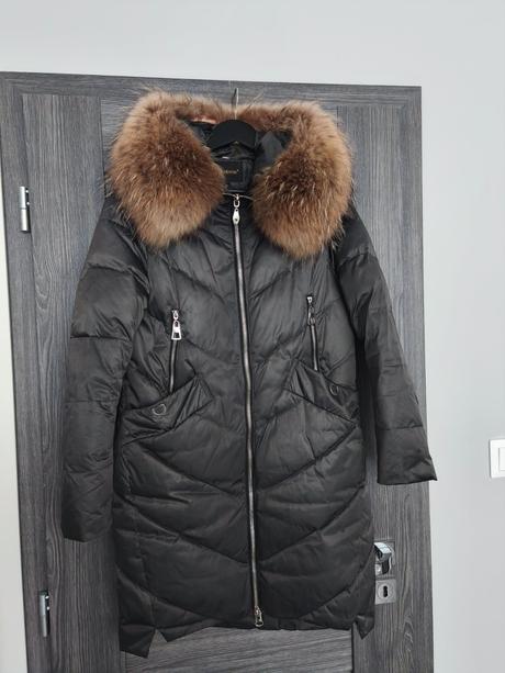 Zimna bunda s pravou kozusinou, s
