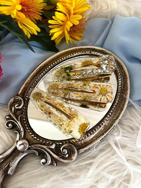 Ručne vyrobené živicové sponky do vlasov, 