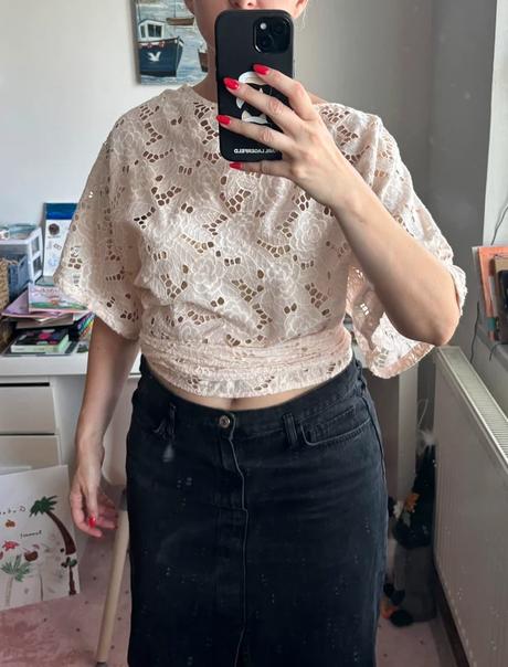 Zavinovacia bledoruzova bluzka donee the label, xl