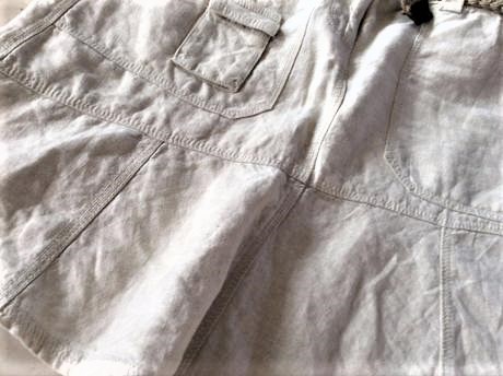 Ľanová naturálna sukňa, h&m,m