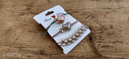 Luxusná sada gumičiek - pink pearl,