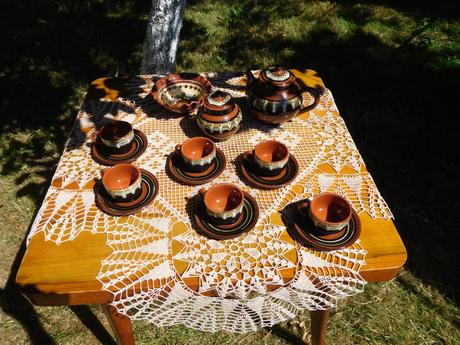 Bulharská keramika, sada kávičková,, 