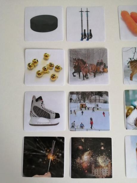 24 ks montessori kartičiek - priraďovanie dvojíc,