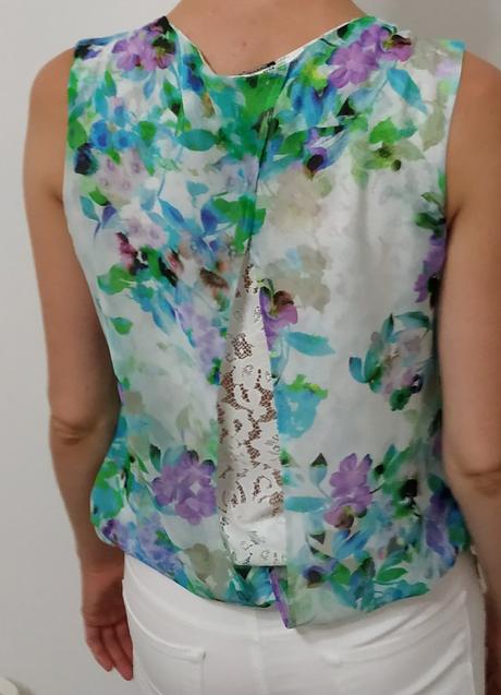 Kvetinova bluzka s cipkou na chrbte, s, orsay,s