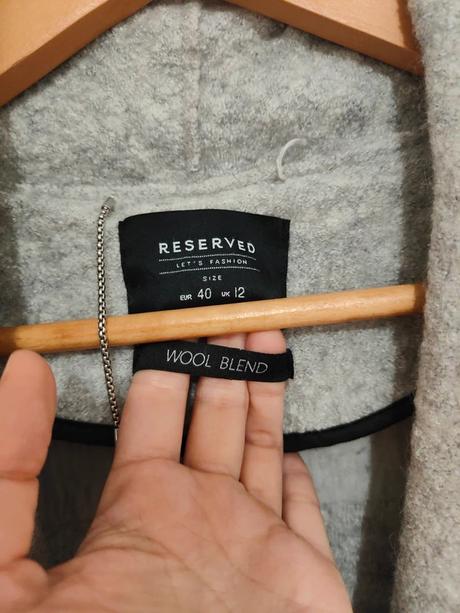 Teplý kabát na prechodné obdobie, miernu zimu, reserved,m