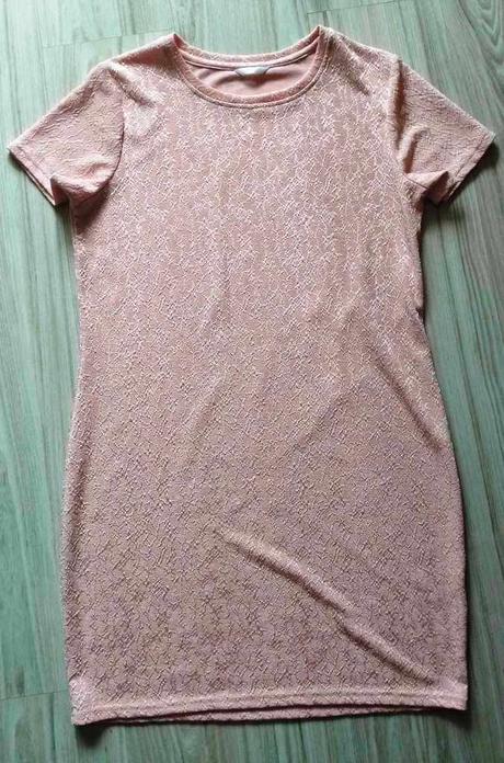 Minišaty, lososová/marhuľková farba, v. 42/44/xl, l
