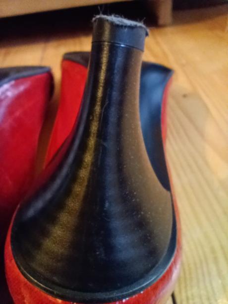 Krásne červené lakované lodičky - veľ. 37, 37