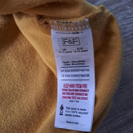 Chlapčenské tričko dlhý rukáv, f&f,164