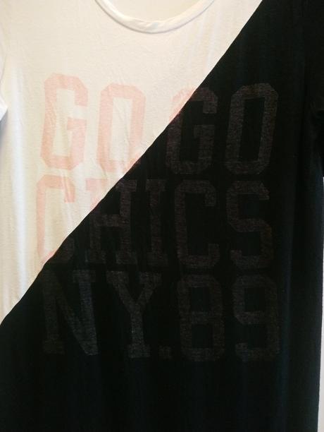 Dámsky čierno biely predĺžený top-šaty, ny, l/xl, xl