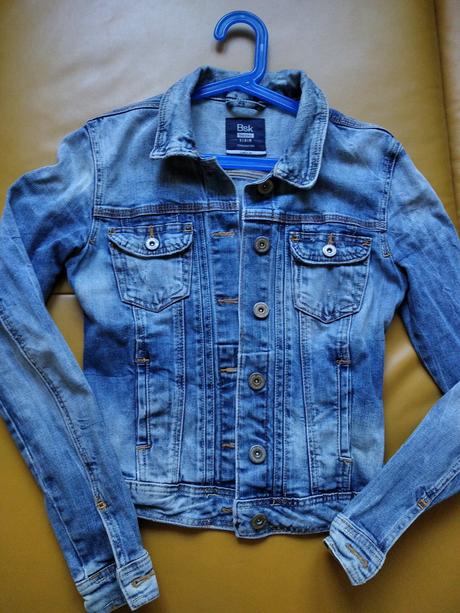 Rifľová bunda, bershka,36