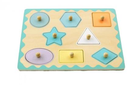 Adam toys edukačná vkladačka s úchytmi , tvary,
